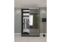 Image 3 - Шкаф-купе Киевский стандарт 2Д 1500х2400х600 Комб 7_7/2 Зеркало Графит, антрацит