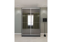 Image 2 - Шкаф-купе Киевский стандарт 2Д 1500х2400х600 Комб 7_7/2 Зеркало Графит, антрацит