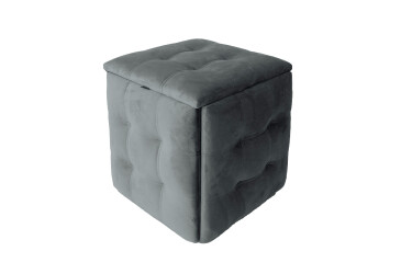 Фото Пуф-трансформер Креденс Фениче 5в1 50x50 см, Чорний метал / Светло серый