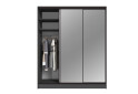 Фото 5 - Шкаф-купе Киевский стандарт 3Д 2000х2400х600 антрацит, 3 зеркала графит