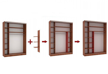 Фото Секция полок стеллаж 466х1618х450 Мебель Стар