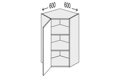 Image Верх Кут В 45°/900 (600х600) 1дв Вінтаж / Vintage MiroMark