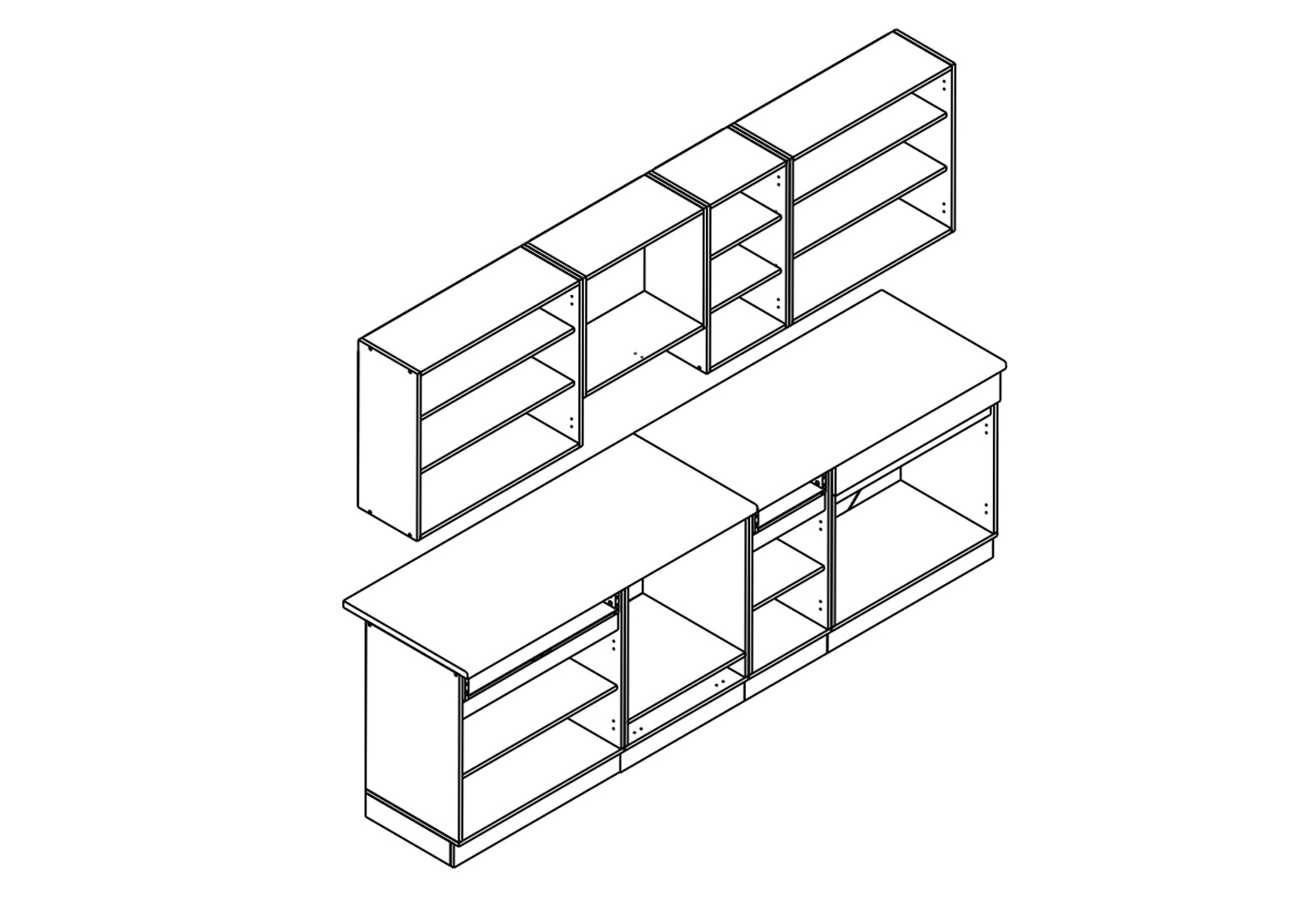 Фото 4 - Кухня Gerbor холдинг Юлия 2.6 м, Кашемир / кашемир, дуб сонома