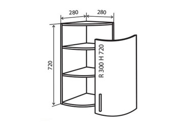 Фото В15R+ Полки угловые 72 Флэт Вип-Мастер