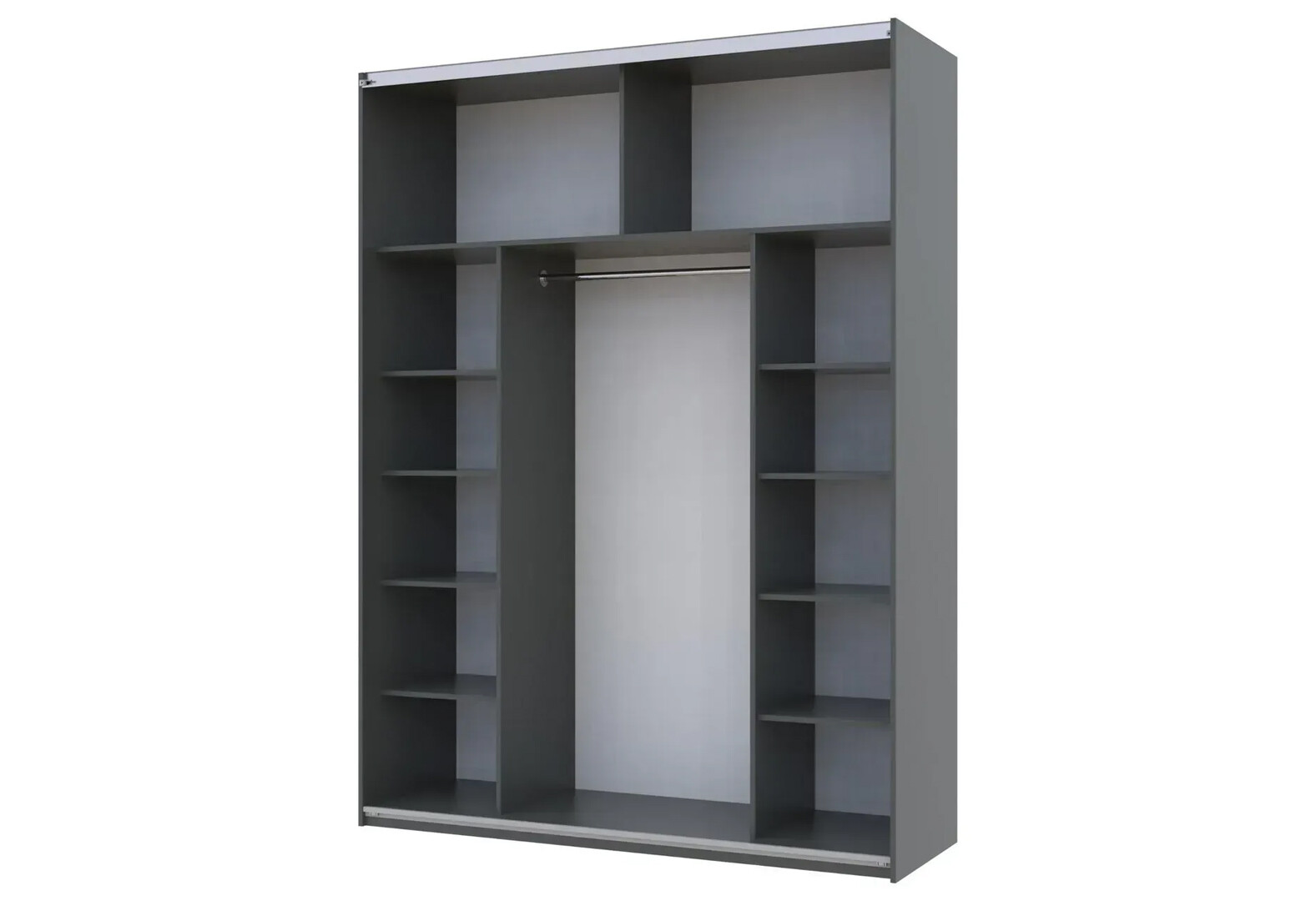 Фото 4 - Шафа-купе Doros G-Caiser / Джі-Кейзер 2-дверна з дзеркалами 180 см, графіт