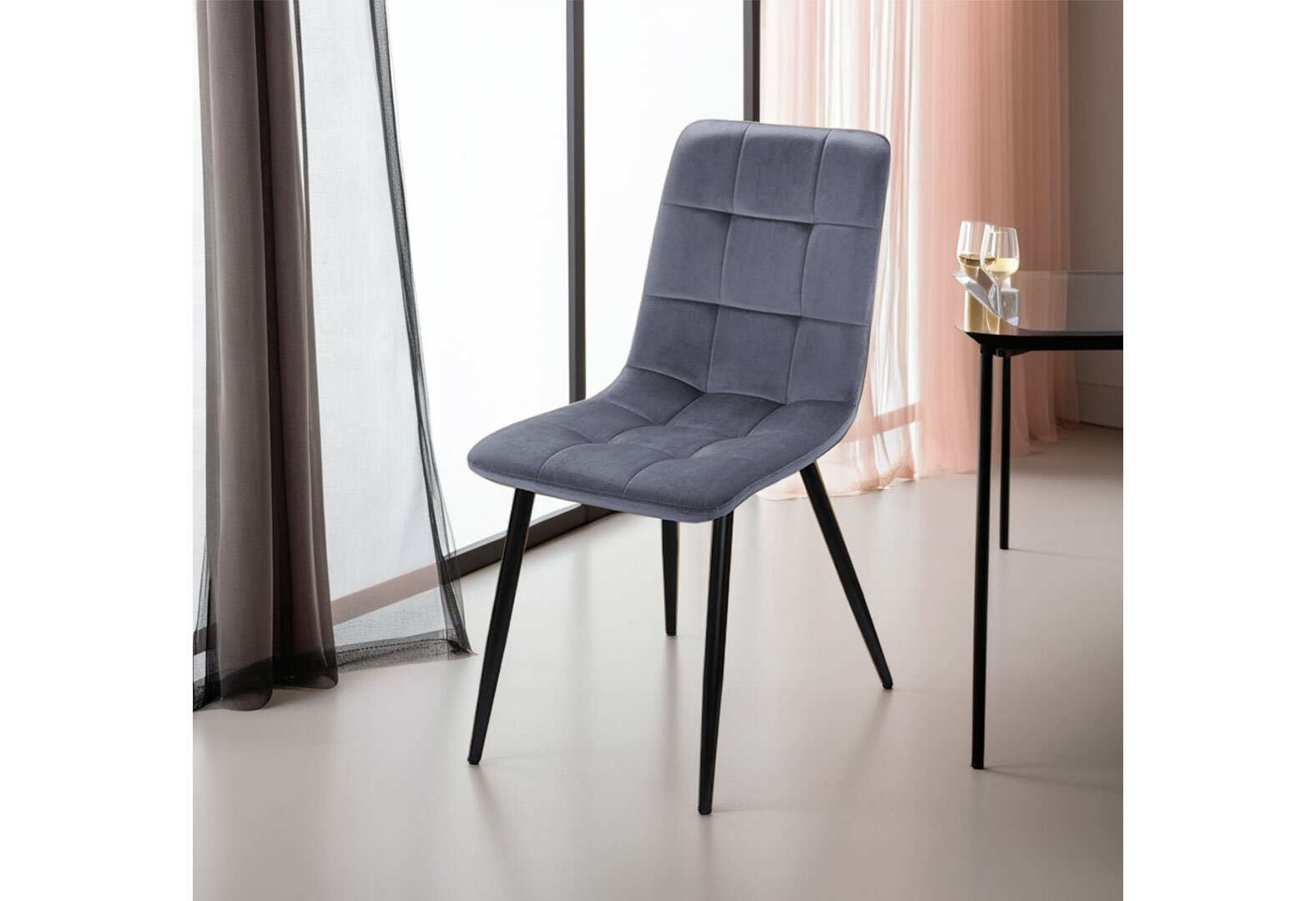 Фото 2 - Стілець Kredens furniture FS-1 Grey-40, 42х52х91 см