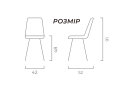 Image 6 - Стілець Kredens furniture Verona FS-1 Cappuccino-14, 42х52х91 см