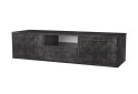 Фото 1 - Тумба під ТВ Moreli Сеул / Seul з 2 дверцятами та шухлядою 129 см бетон темний