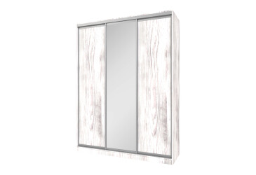 Фото Шафа-купе Мебель Стар 3-дверный 1800х2100х600 с зеркалом, аляска серая