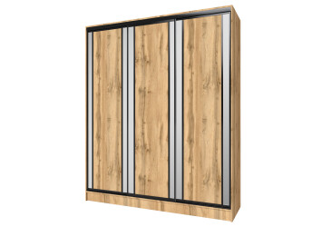 Фото Шафа-купе Мебель Стар 3-дверный 2000х2400х600 фасады полоска, дуб тахо
