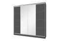 Image 1 - Шкаф-купе Киевский Стандарт 4Д 2500х2400х600 зеркало + Комб 7_7/9 ДСП, антрацит