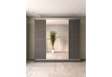 Image 2 - Шкаф-купе Киевский Стандарт 4Д 2500х2400х600 зеркало + Комб 7_7/9 ДСП, антрацит