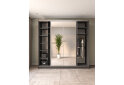 Image 3 - Шкаф-купе Киевский Стандарт 4Д 2500х2400х600 зеркало + Комб 7_7/9 ДСП, антрацит
