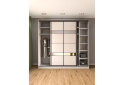 Image 3 - Шкаф-купе Киевский Стандарт 4Д 2500х2400х600 Комб 14_14/1 ДСП + Дзеркало Срібло, кашемир