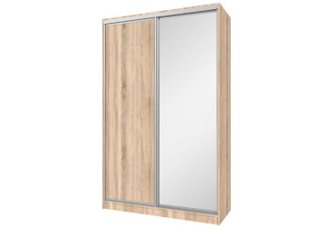 Image Шафа-купе MebelStar 2-дверна 1500х2400х600 із дзеркалом, дуб сонома