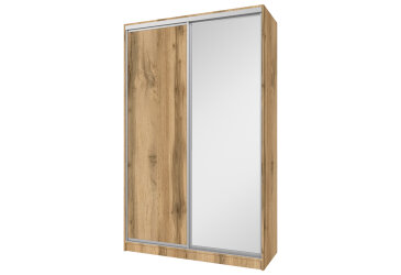 Image Шафа-купе MebelStar 2-дверна 1500х2400х600 із дзеркалом, дуб тахо
