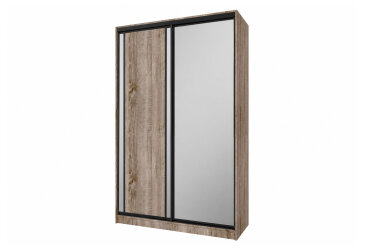 Зображення Шафа-купе MebelStar 2-дверна 1500х2400х600 із дзеркалом, трюфель