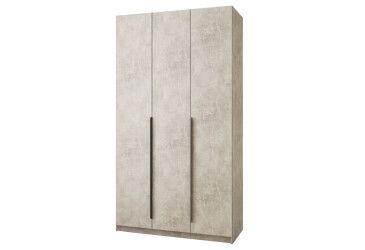 Фото Шкаф Мебель Стар Оскар 3-дверный со штангами 120 см Бетон