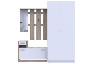 Фото Прихожая Doros Alice / Элис со шкафом Promo 190 см Белый / Дуб Сонома