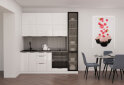 Image 1 - Кухня Мебель Стар Диплос / Diplos Blum 2.2 с витриной, аляска белая / белый глянец