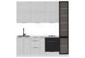 Image 2 - Кухня MebelStar Діплос / Diplos Blum 2.2 з вітриною, аляска біла / біле дерево