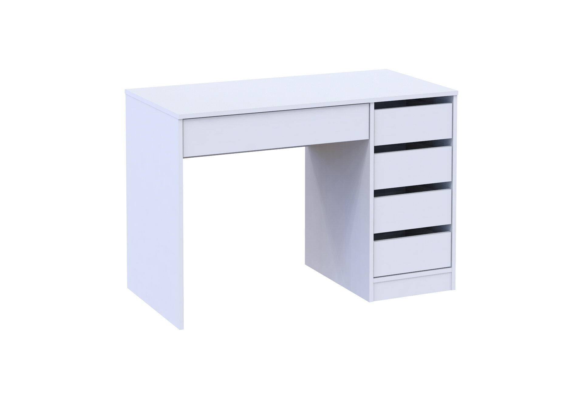 Фото 5 - Стіл письмовий Kredens furniture Ерго / Ergo 110x55 см правий з 5-ма шухлядами Білий