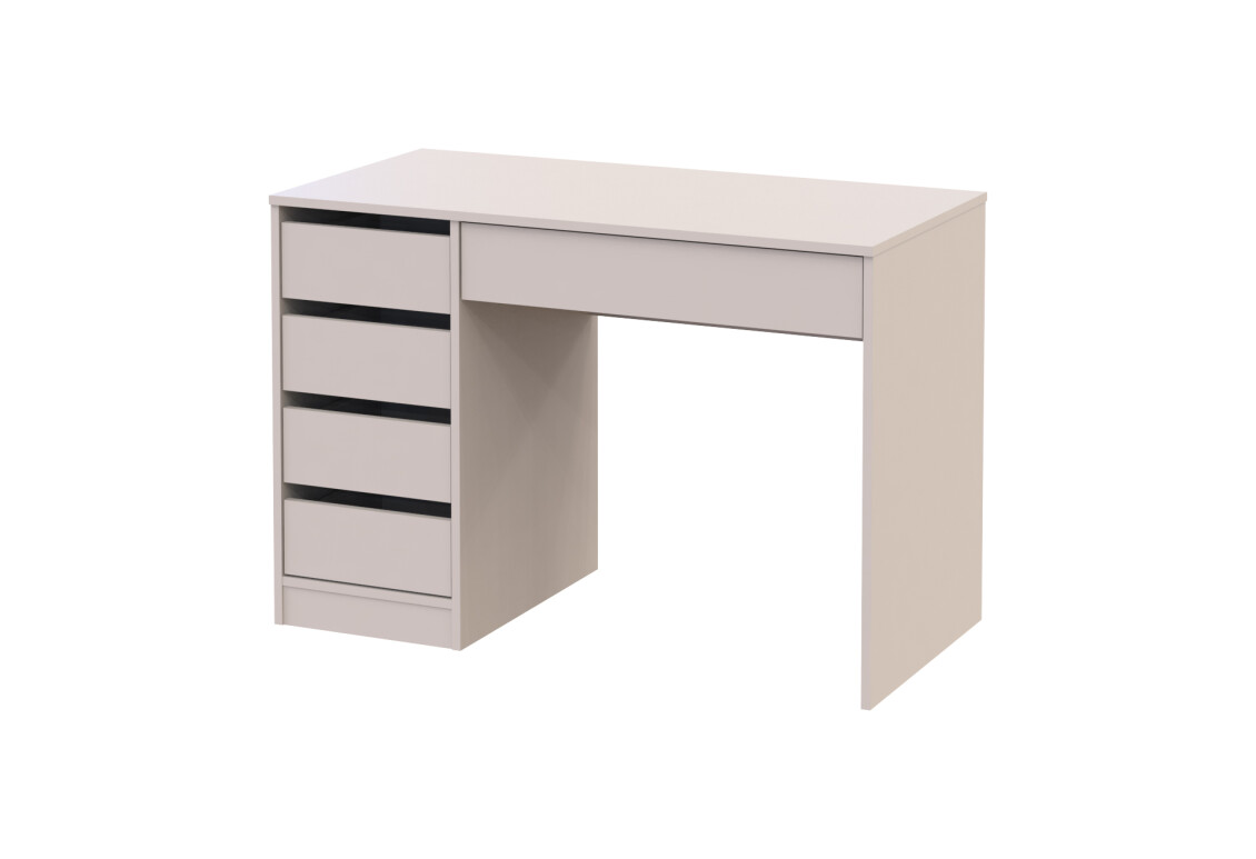 Фото Стол письменный Креденс Фениче Эрго / Ergo 110x55 см левый с 5-ма ящиками Кашемир