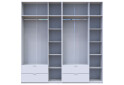 Фото 5 - Шафа Doros Лукас 6-дверна з антресоллю 240 см, білий