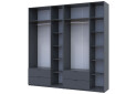 Фото 6 - Шкаф Doros Лукас 6-дверный с антресолью 240 см, графит