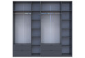 Фото 4 - Шкаф Doros Лукас 6-дверный с антресолью 255 см, графит