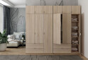 Фото 2 - Шафа Doros Лукас 6-дверна з антресоллю 270 см, дуб сонома