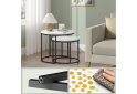Image 5 - Стол журнальный Креденс Фениче круглый 2 шт, D 53 / 43 см, мрамор / ножки черные