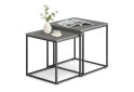 Image 6 - Стіл журнальний Kredens furniture квадратний 2 шт, 50 / 45 см, бетон / ніжки чорні