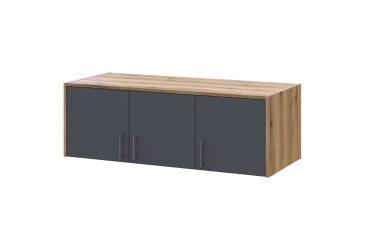 Фото Антресоль 3 ДСП 121х52х41 Дуб Артизан/Графит