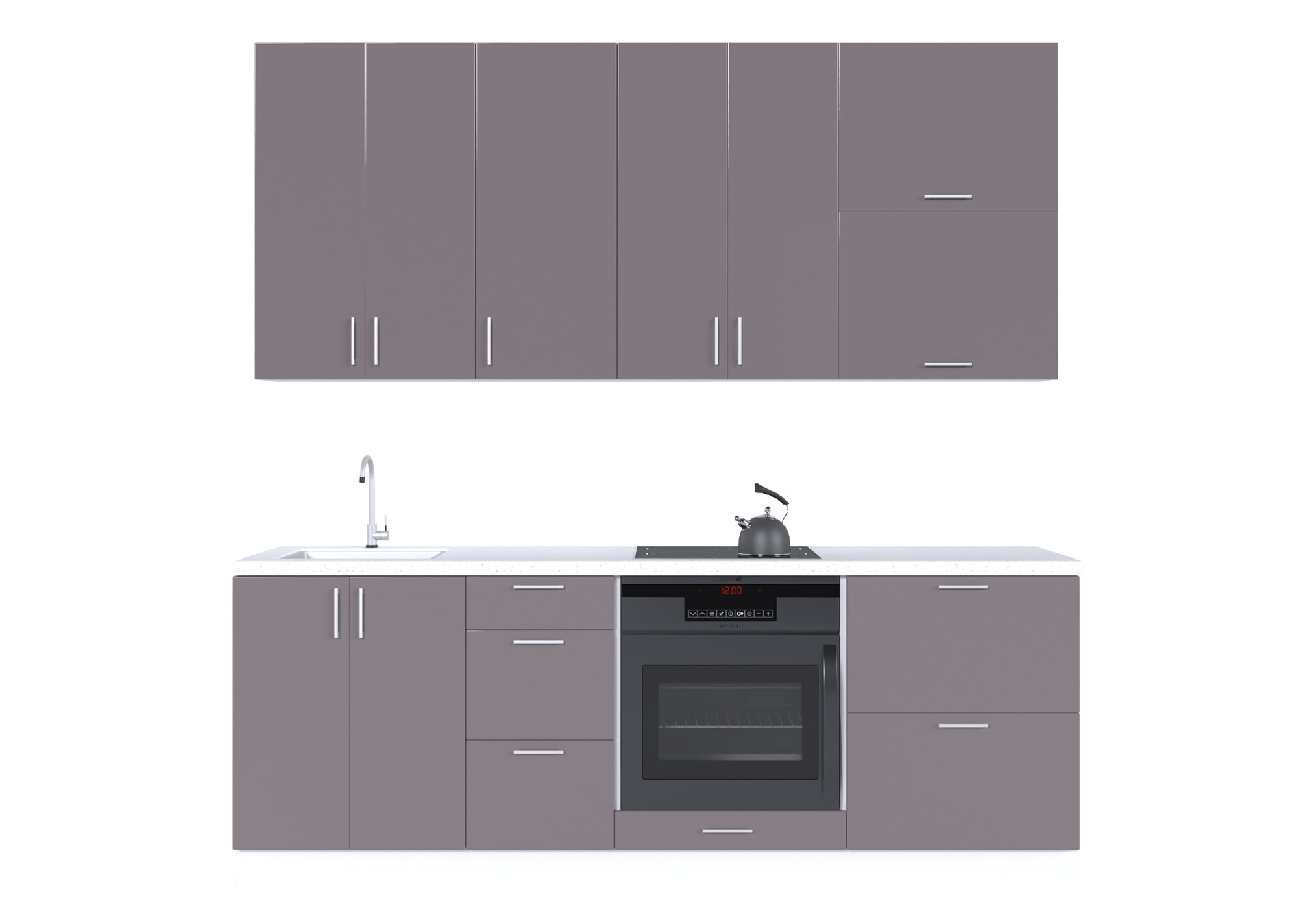 Фото 3 - Кухня Вип-Мастер Марго Люкс 220 см, белый / кашемир