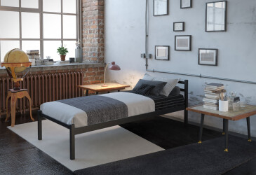 Фото Ліжко Tenero Лідс Міні металеве із вкладом метал + ДВП 80х200