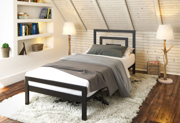 Фото Ліжко Tenero Верес Міні металеве із вкладом метал + ДВП 90х190