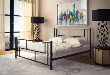 Фото Ліжко Tenero Аміс металеве із вкладом метал + ДВП 160х190