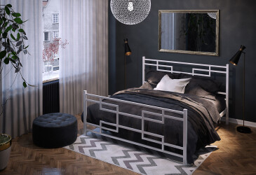 Фото Ліжко Tenero Фавор металеве із вкладом метал + ДВП 120х200