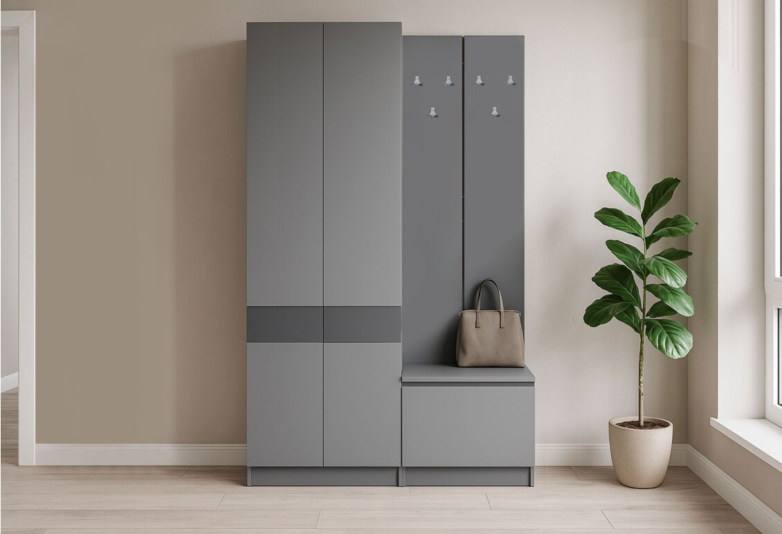 Фото Передпокій Сола Doros 120 см, графіт / сірий