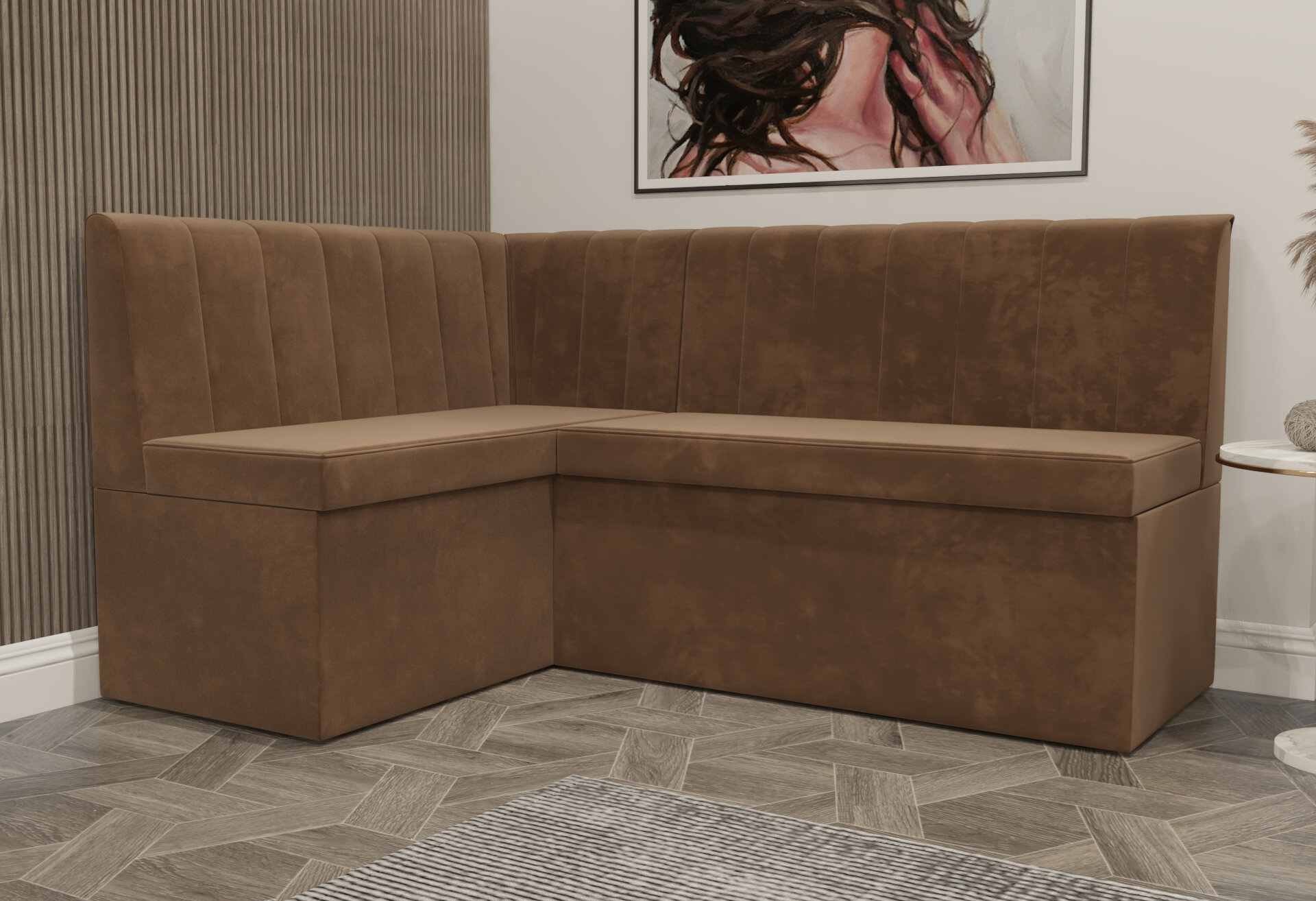 Фото 4 - Кухонний куточок Kredens furniture Чикаго з нішею 165 см, коричневий (London 4)