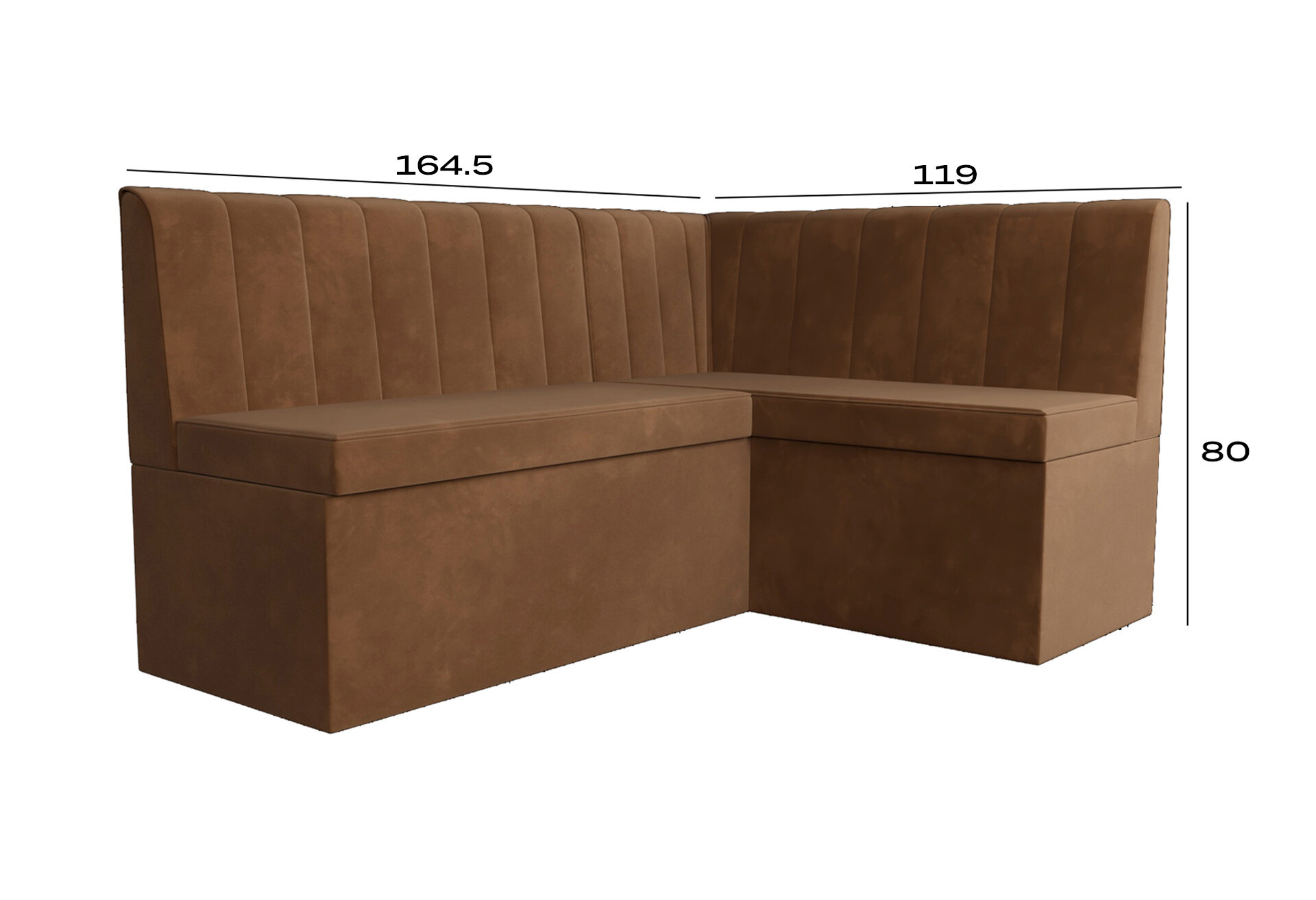 Фото 7 - Кухонний куточок Kredens furniture Чикаго з нішею 165 см, коричневий (London 4)