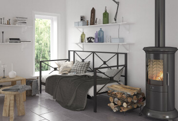 Фото Ліжко Tenero Тарс металеве із вкладом метал + ДВП 80х190