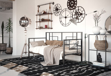 Фото Ліжко Tenero Есфір металеве із вкладом метал + ДВП 80х190