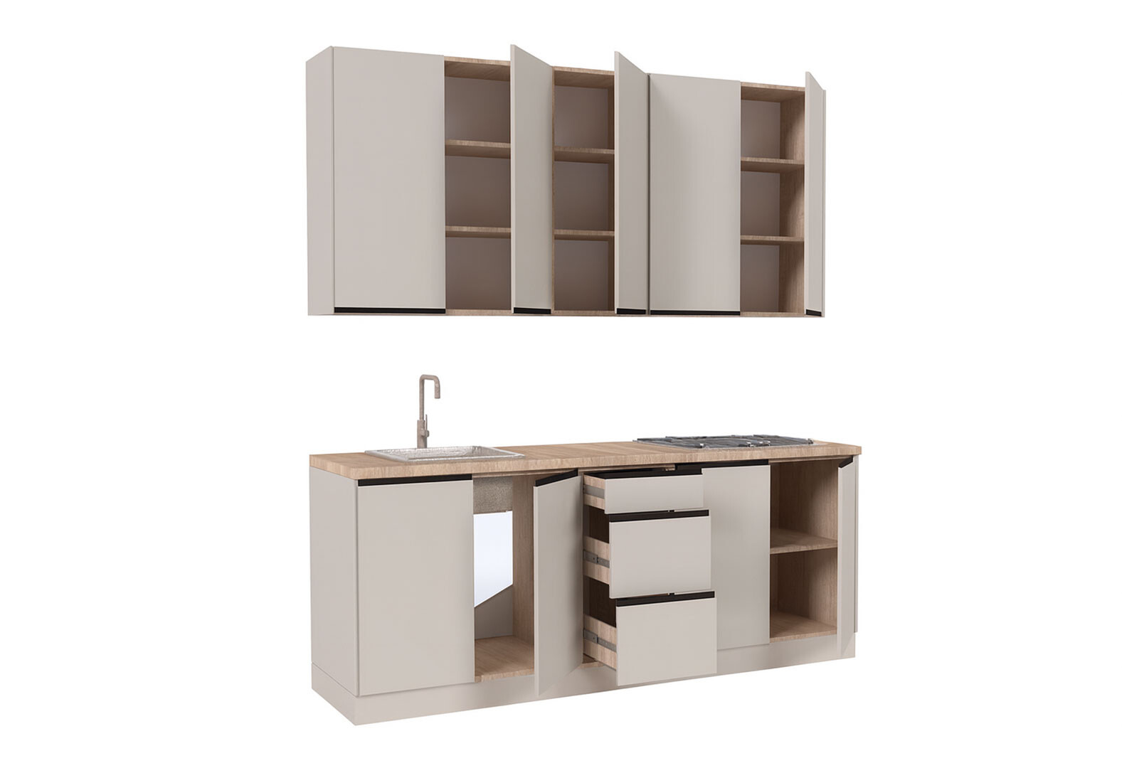 Фото 3 - Кухня Світ меблів Тіна 200 см сатин