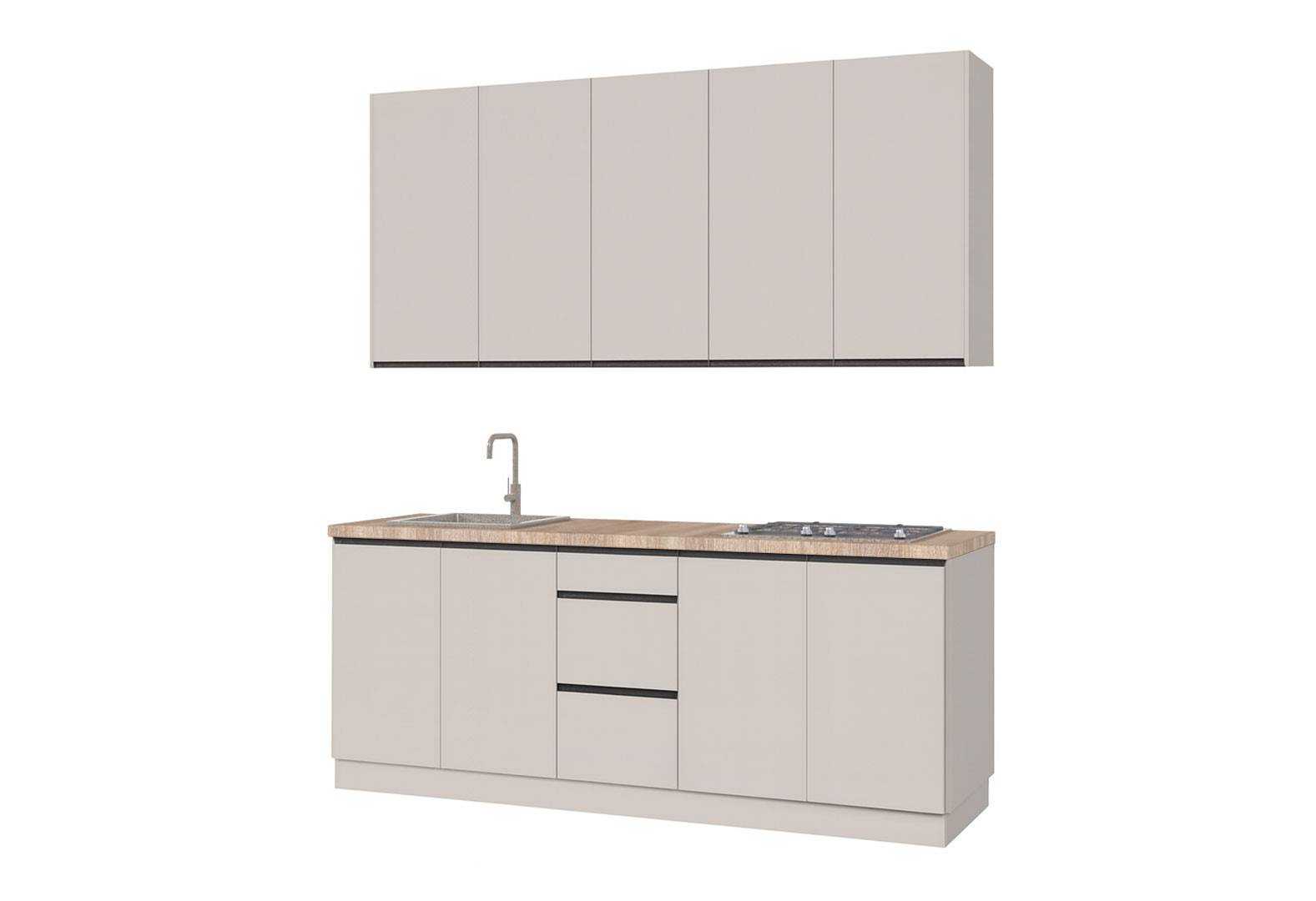 Фото 2 - Кухня Світ меблів Тіна 200 см сатин