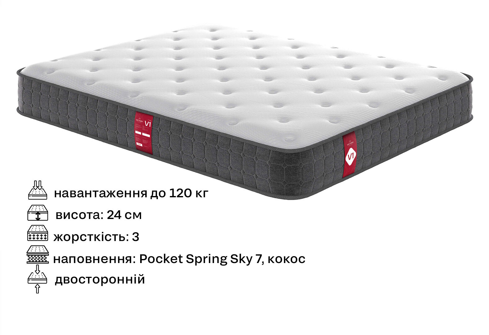 Фото 2 - Матрас Victory / Виктори V2 120х200 Come-for