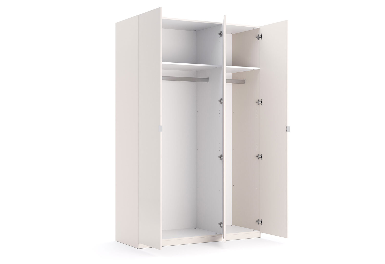 Фото 3 - Шкаф МироМарк Лили / Lily 3-дверный с зеркалом 134 см, глянец кашемир, серия Н