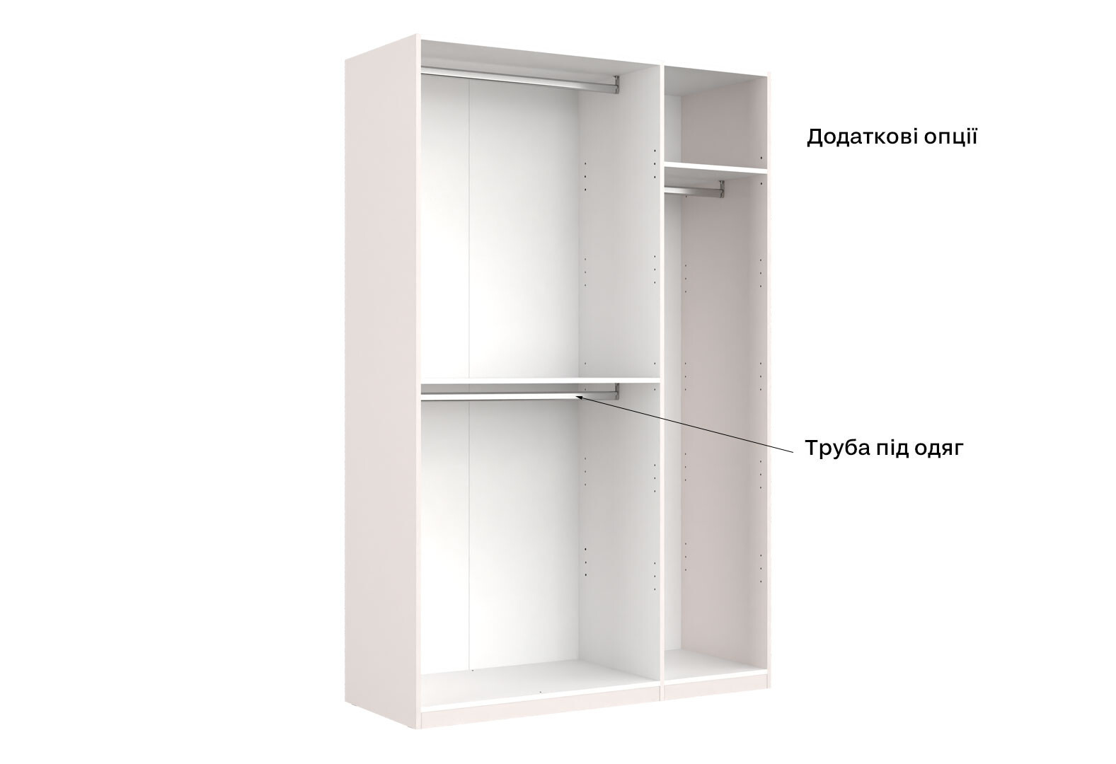 Фото 17 - Шкаф МироМарк Лили / Lily 3-дверный с зеркалом 134 см, глянец кашемир, серия Н