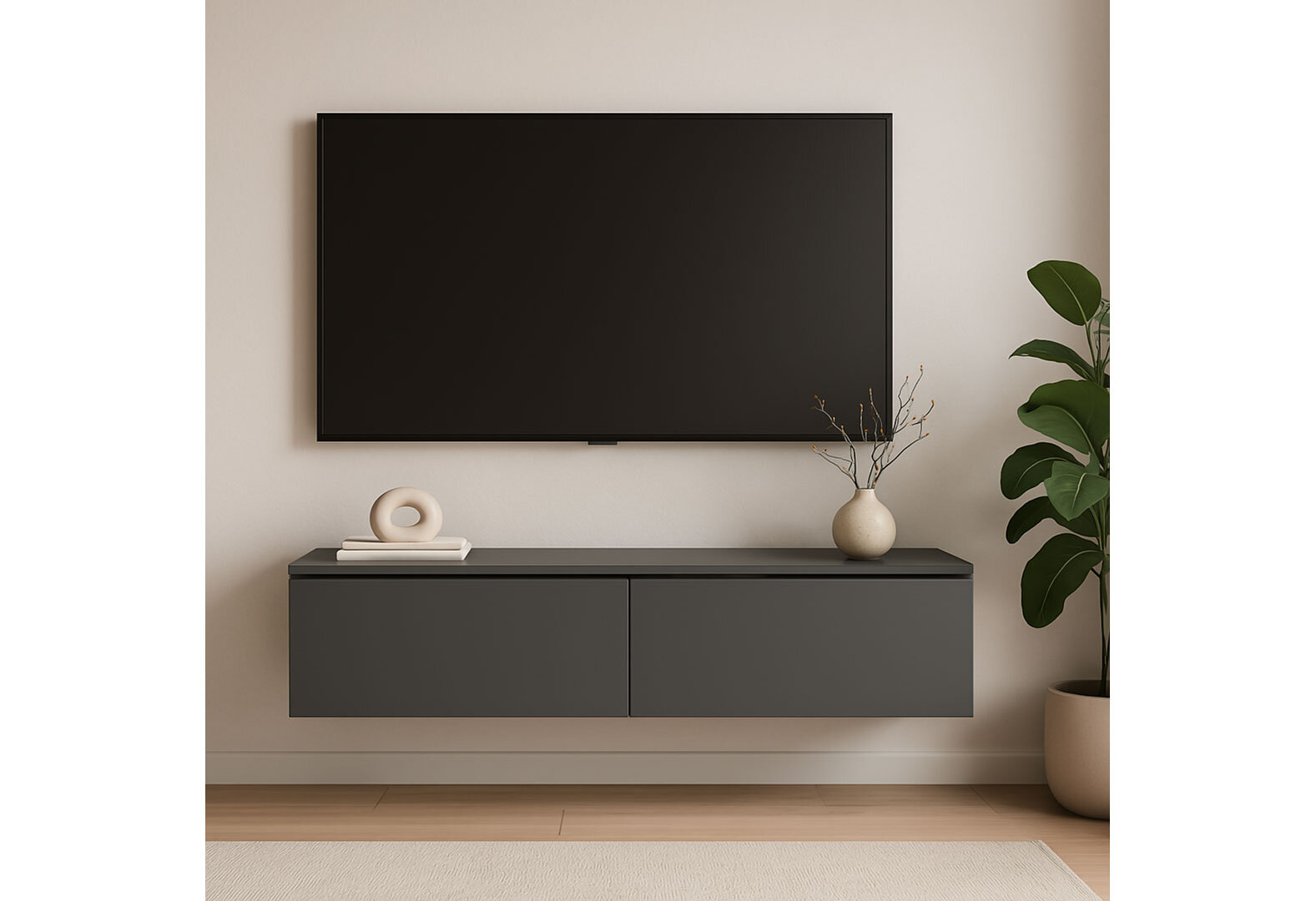Фото 2 - Стол туалетный Doros Левия с 2 ящиками 100 см, графит